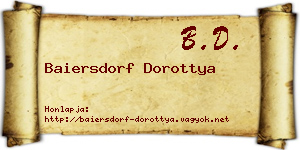 Baiersdorf Dorottya névjegykártya